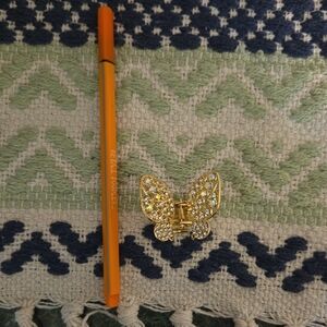 Gold Butterfly Brooch